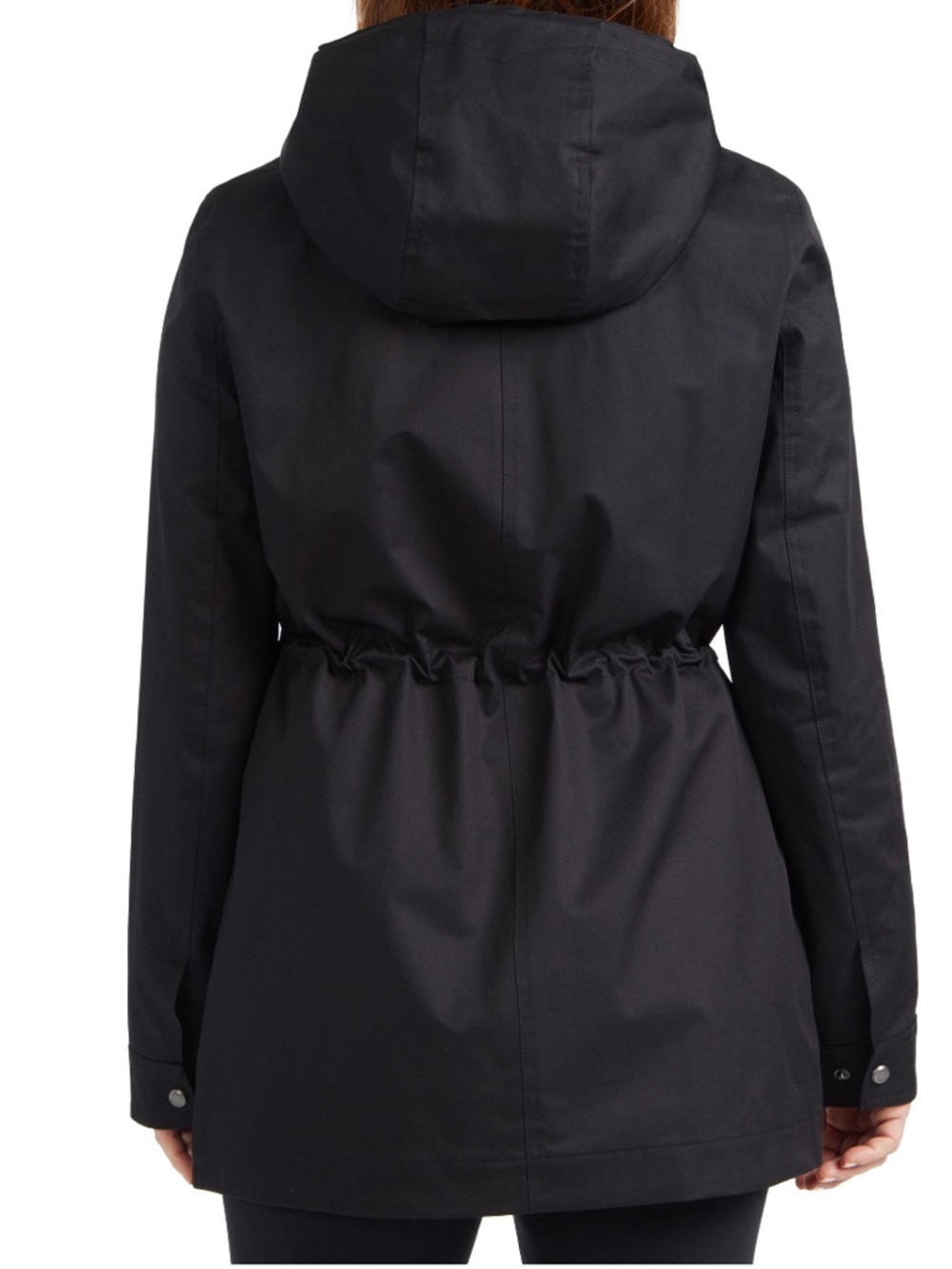 Hunter Black Hooded Waterproof Rain Zip Up Anorak Jacket Size L - Picture 2 of 15